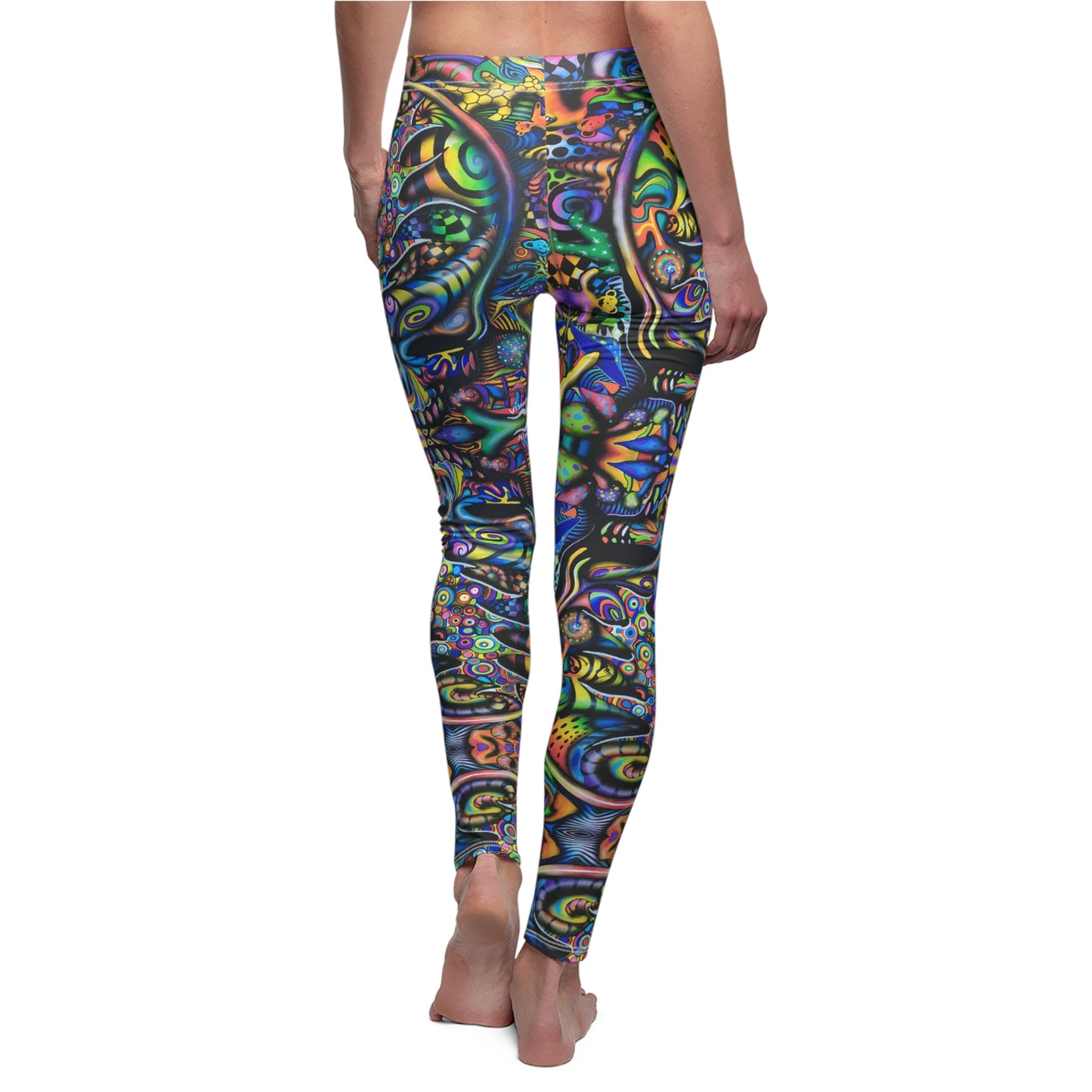 Visual Fiber Steal Your Face Women's Cut & Sew Casual Leggings (AOP)