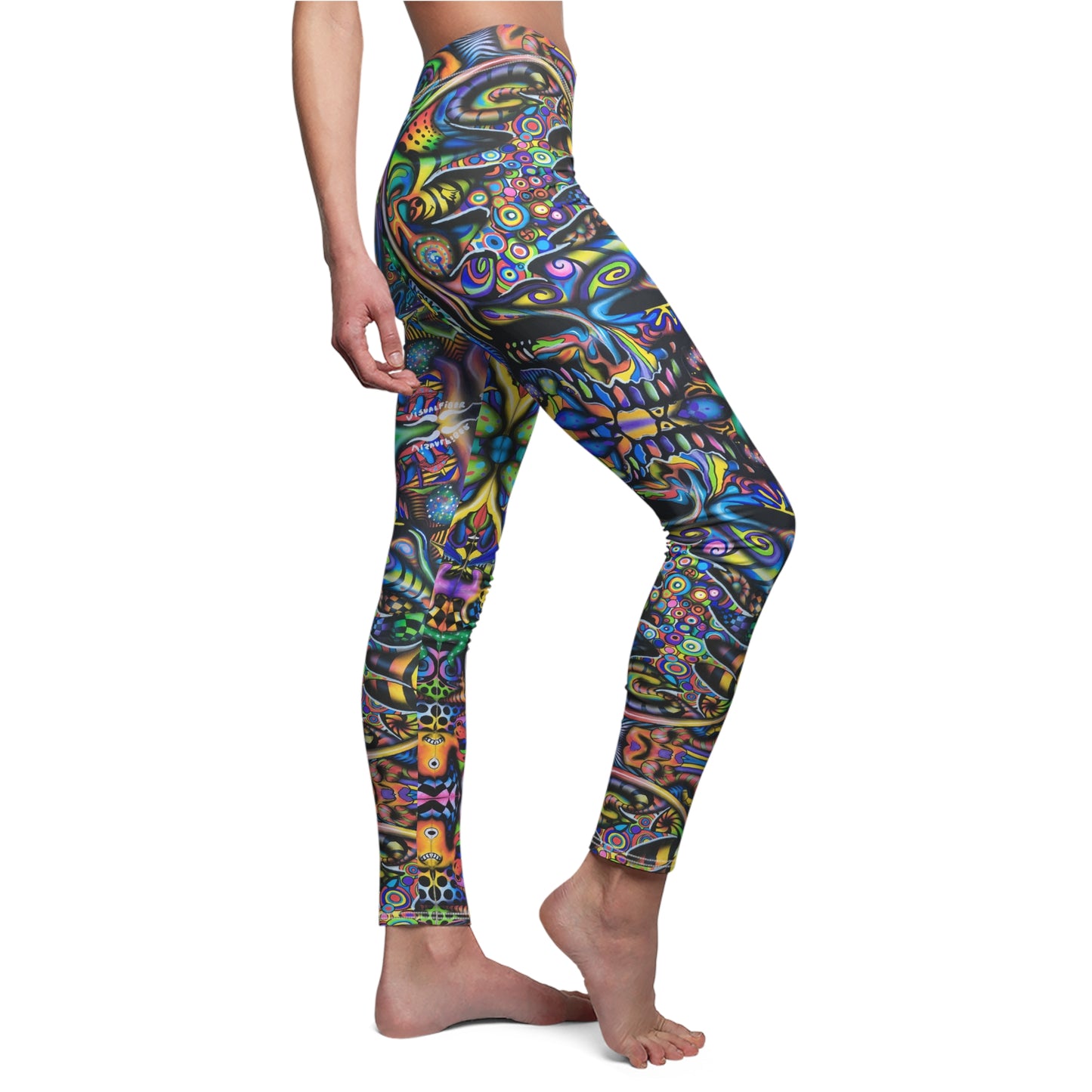 Visual Fiber Steal Your Face Women's Cut & Sew Casual Leggings (AOP)