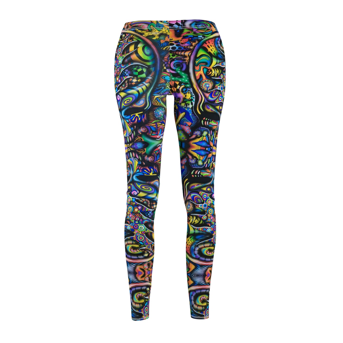 Visual Fiber Steal Your Face Women's Cut & Sew Casual Leggings (AOP)