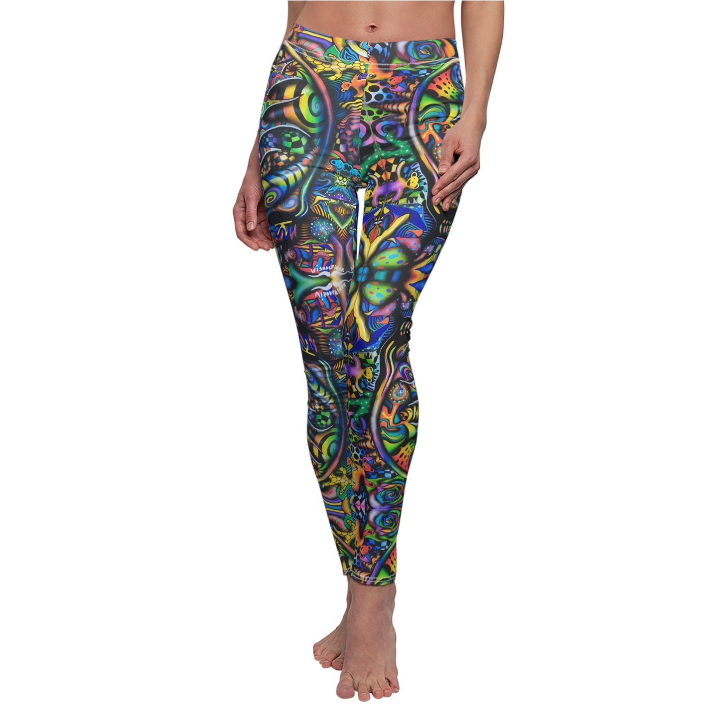 Visual Fiber Steal Your Face Women's Cut & Sew Casual Leggings (AOP)