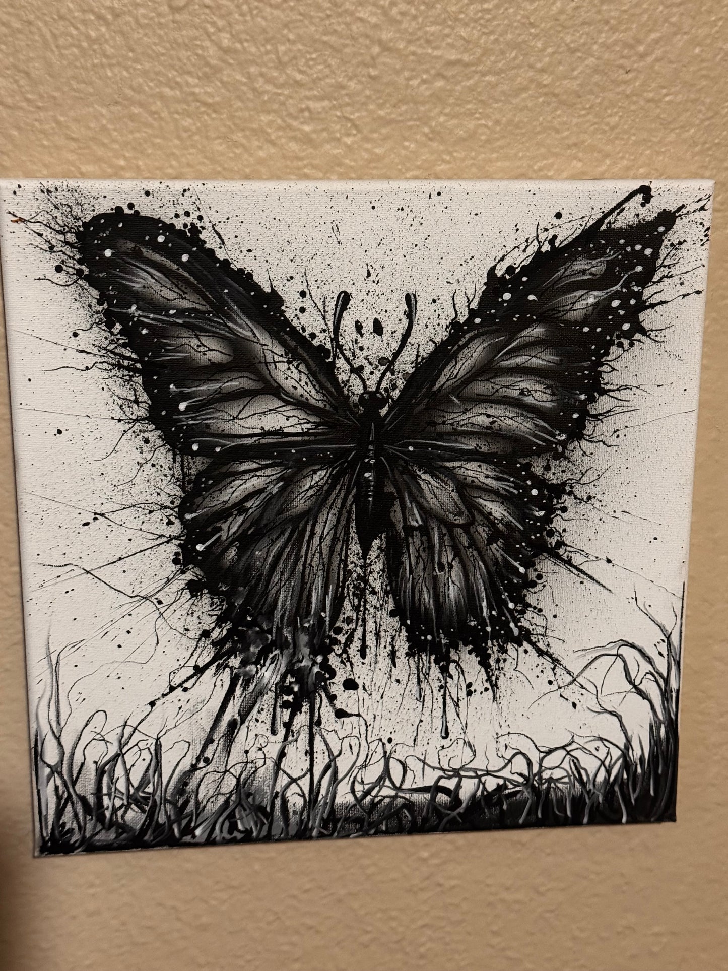 Ink splatter butterfly