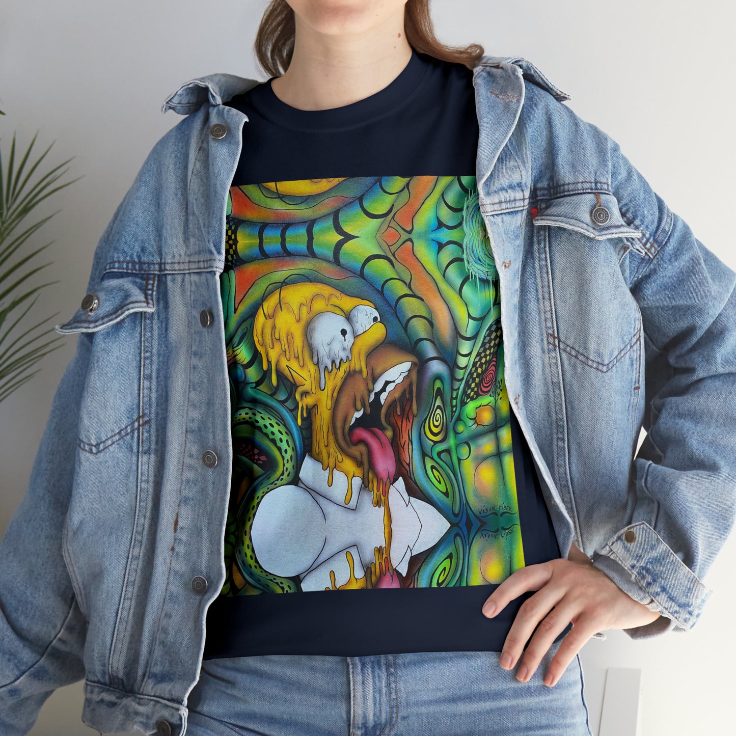 Visual Fiber Trippy Homer Tee