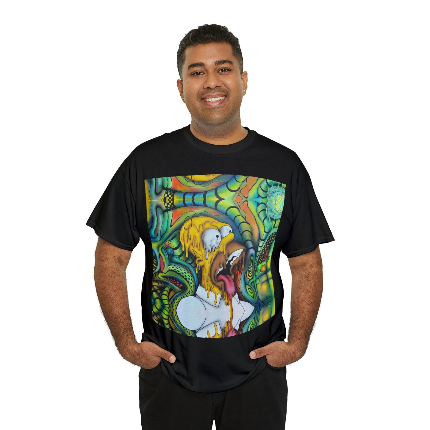 Visual Fiber Trippy Homer Tee