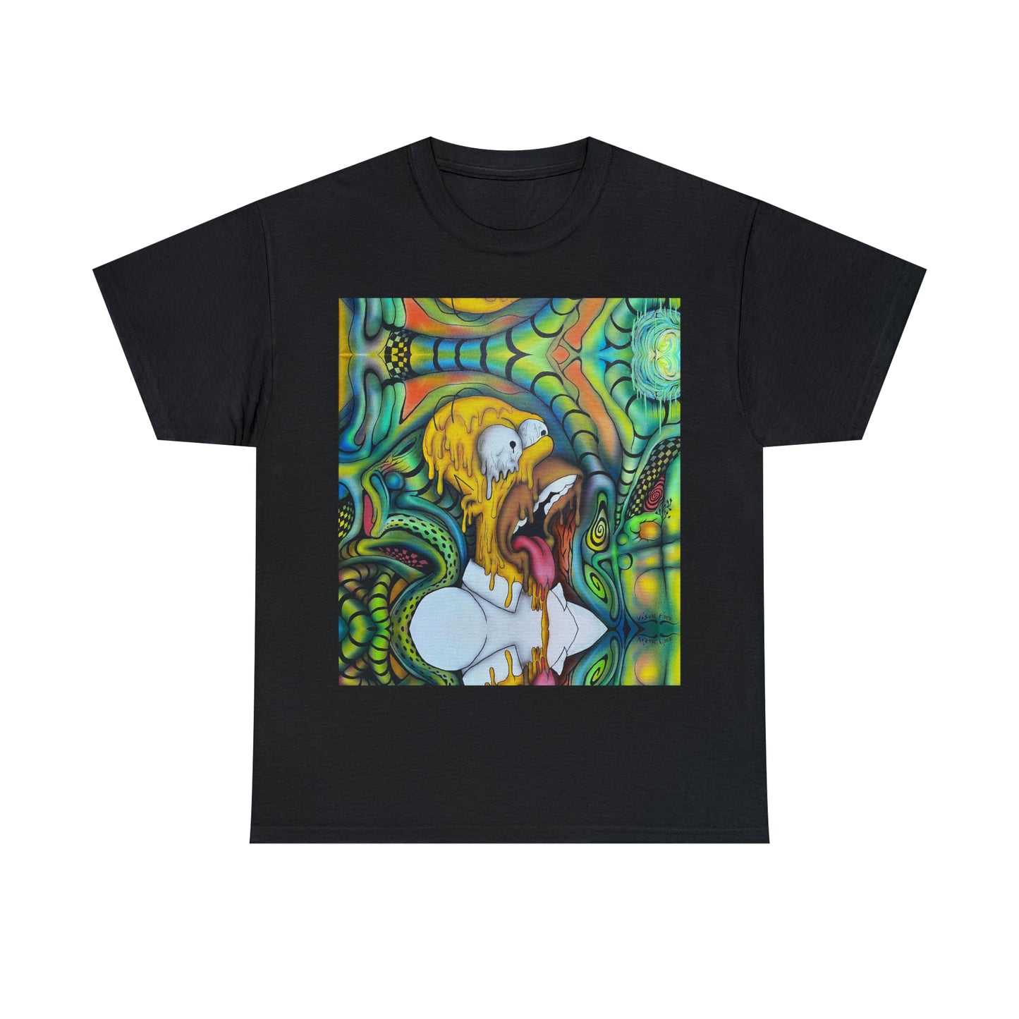 Visual Fiber Trippy Homer Tee