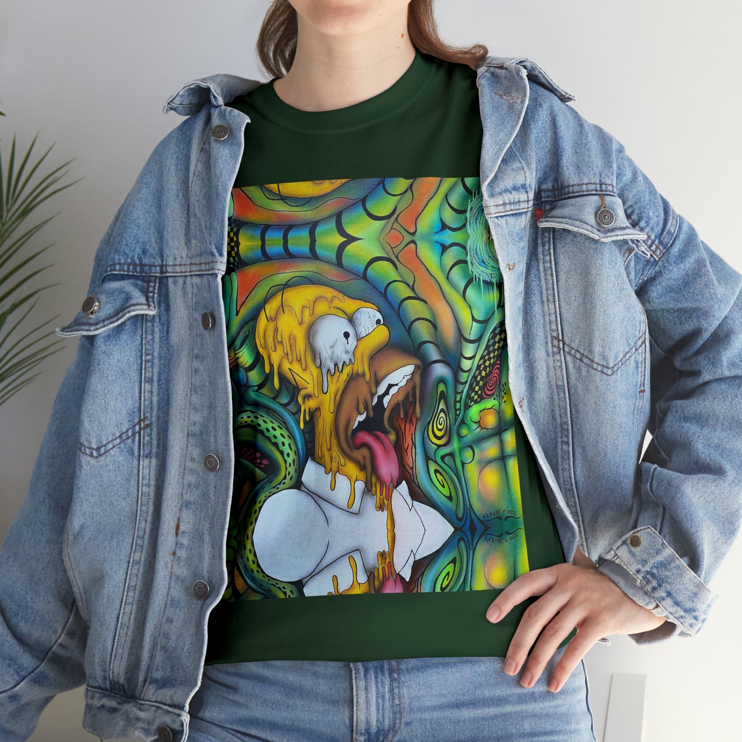 Visual Fiber Trippy Homer Tee