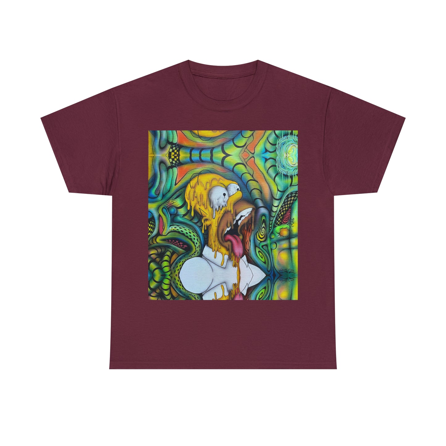 Visual Fiber Trippy Homer Tee