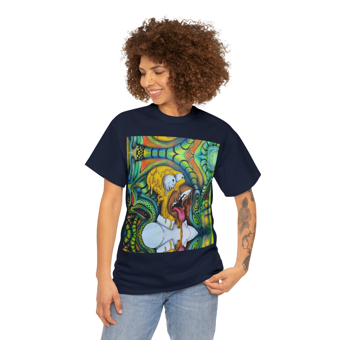 Visual Fiber Trippy Homer Tee