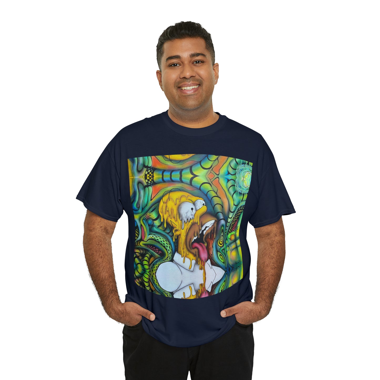 Visual Fiber Trippy Homer Tee