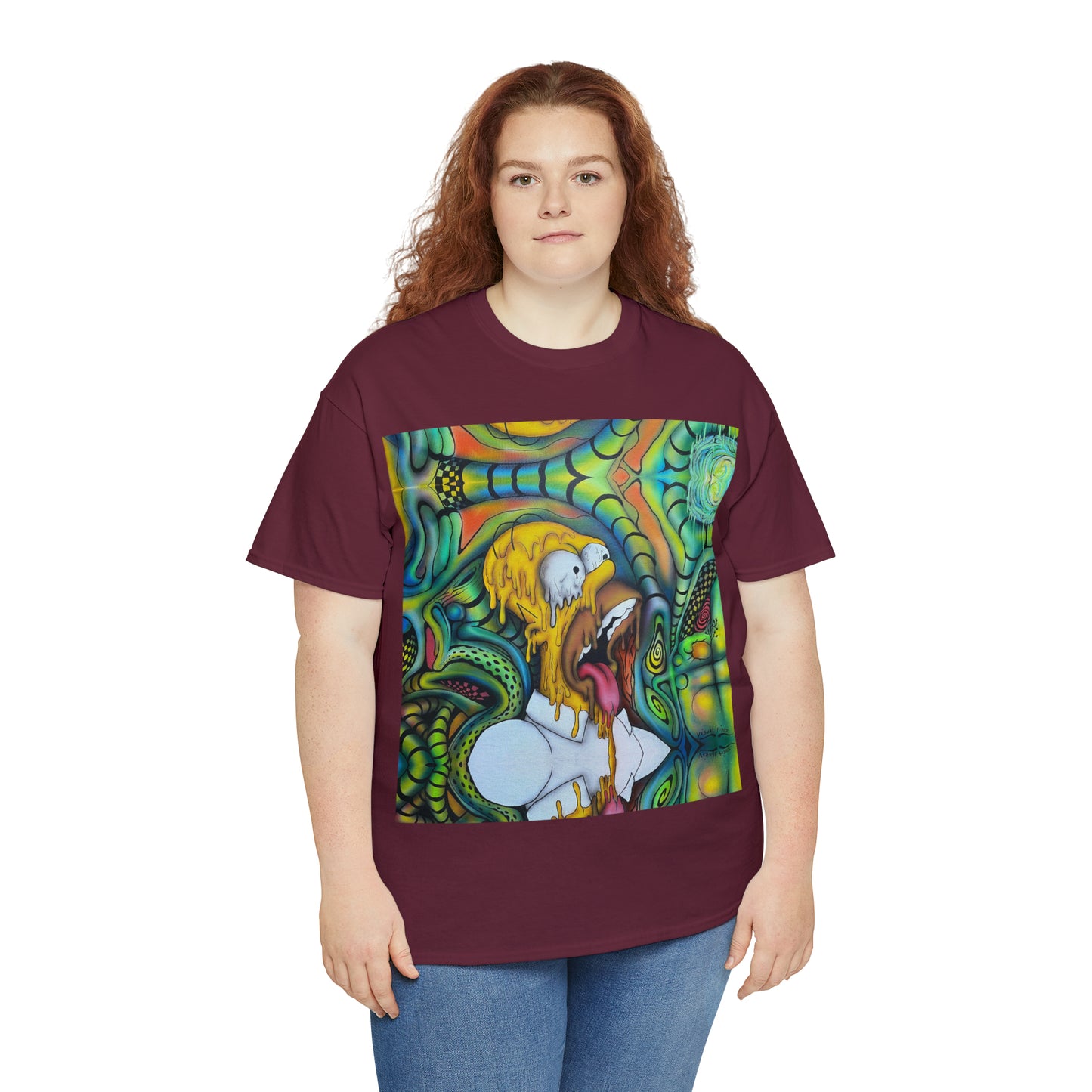 Visual Fiber Trippy Homer Tee