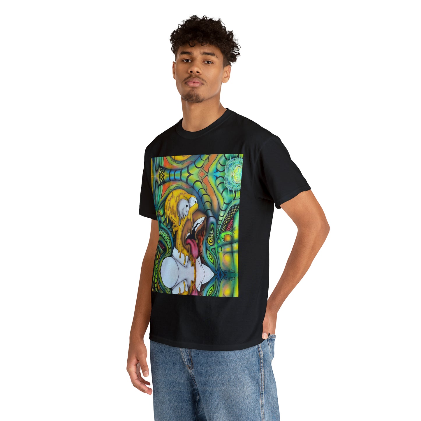 Visual Fiber Trippy Homer Tee