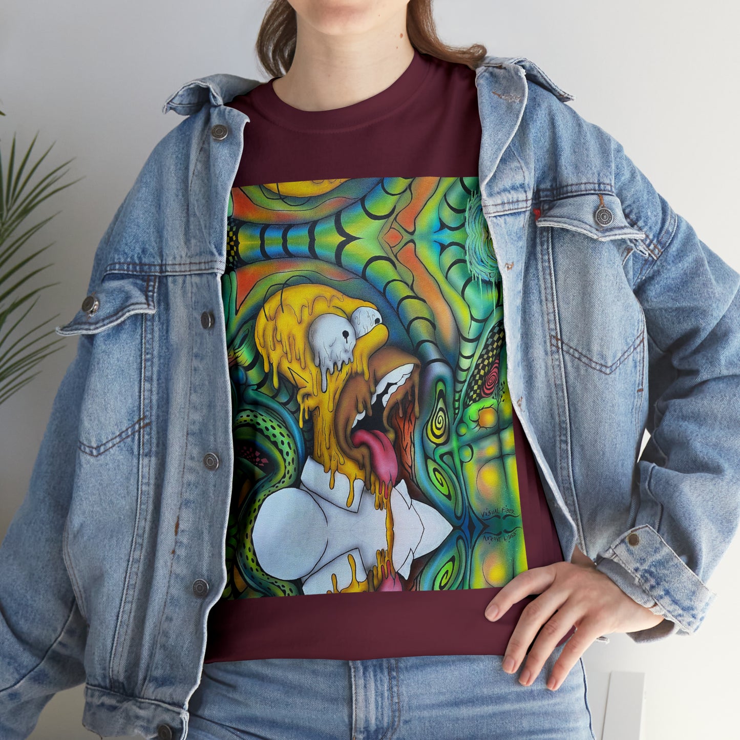 Visual Fiber Trippy Homer Tee