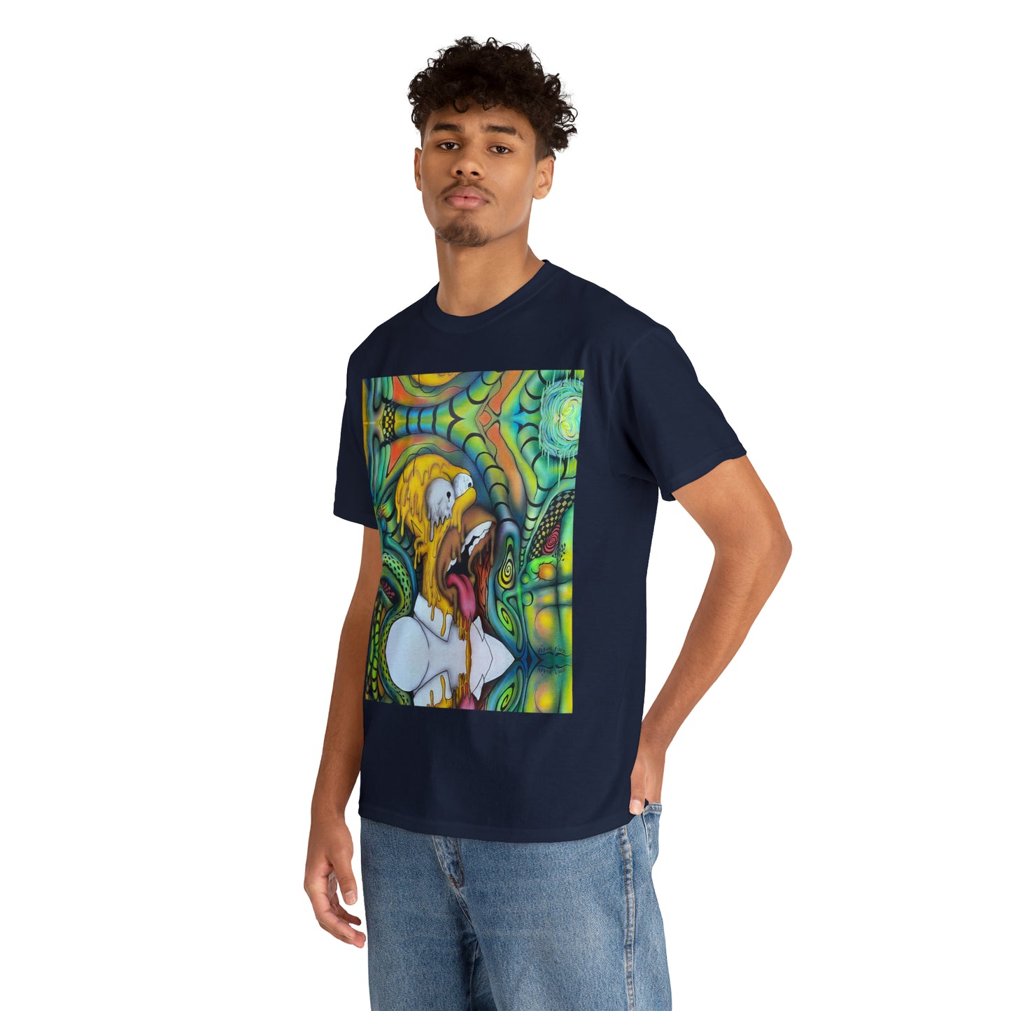 Visual Fiber Trippy Homer Tee