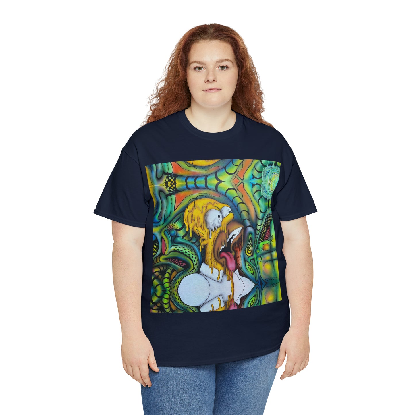 Visual Fiber Trippy Homer Tee