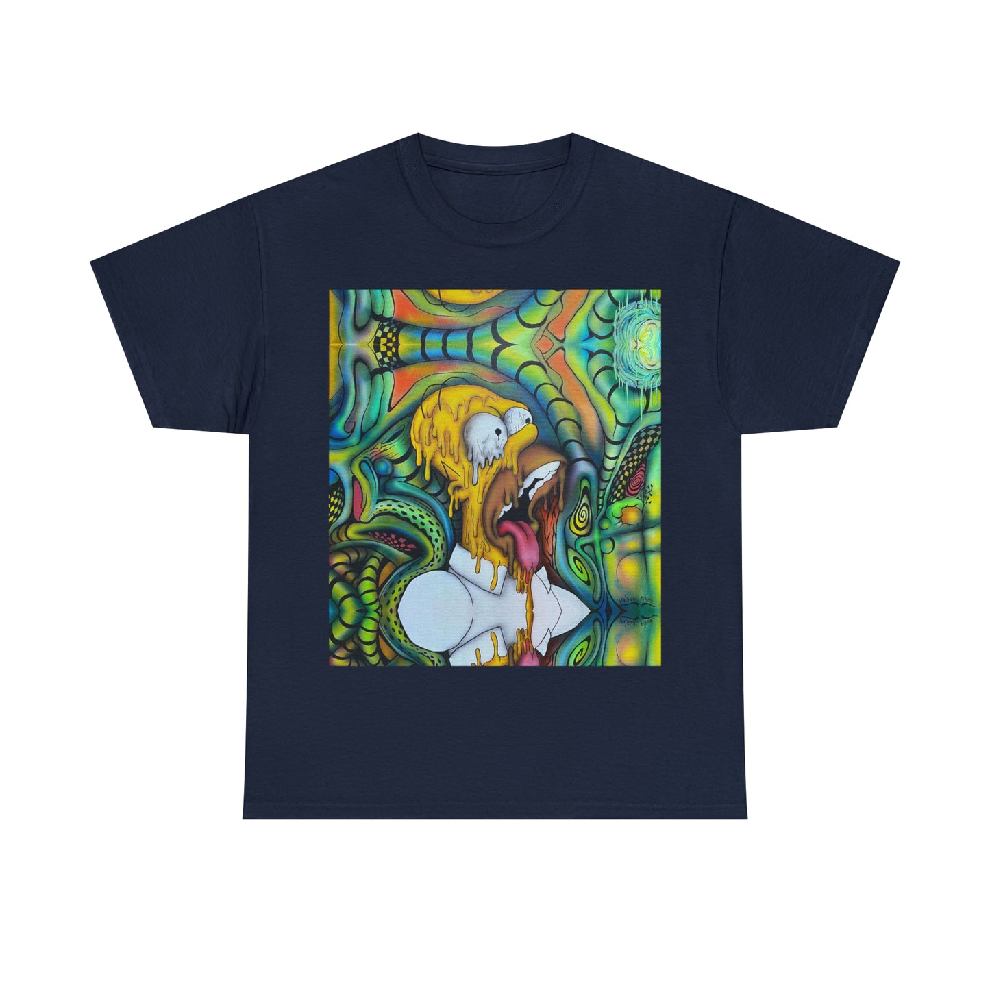 Visual Fiber Trippy Homer Tee