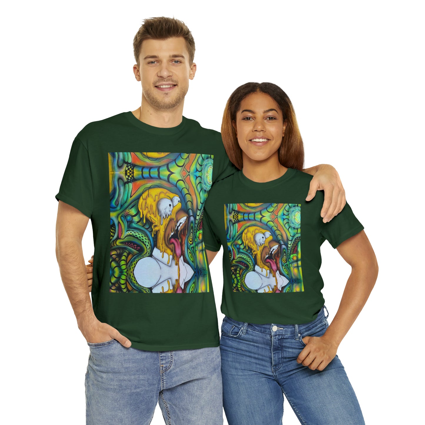 Visual Fiber Trippy Homer Tee
