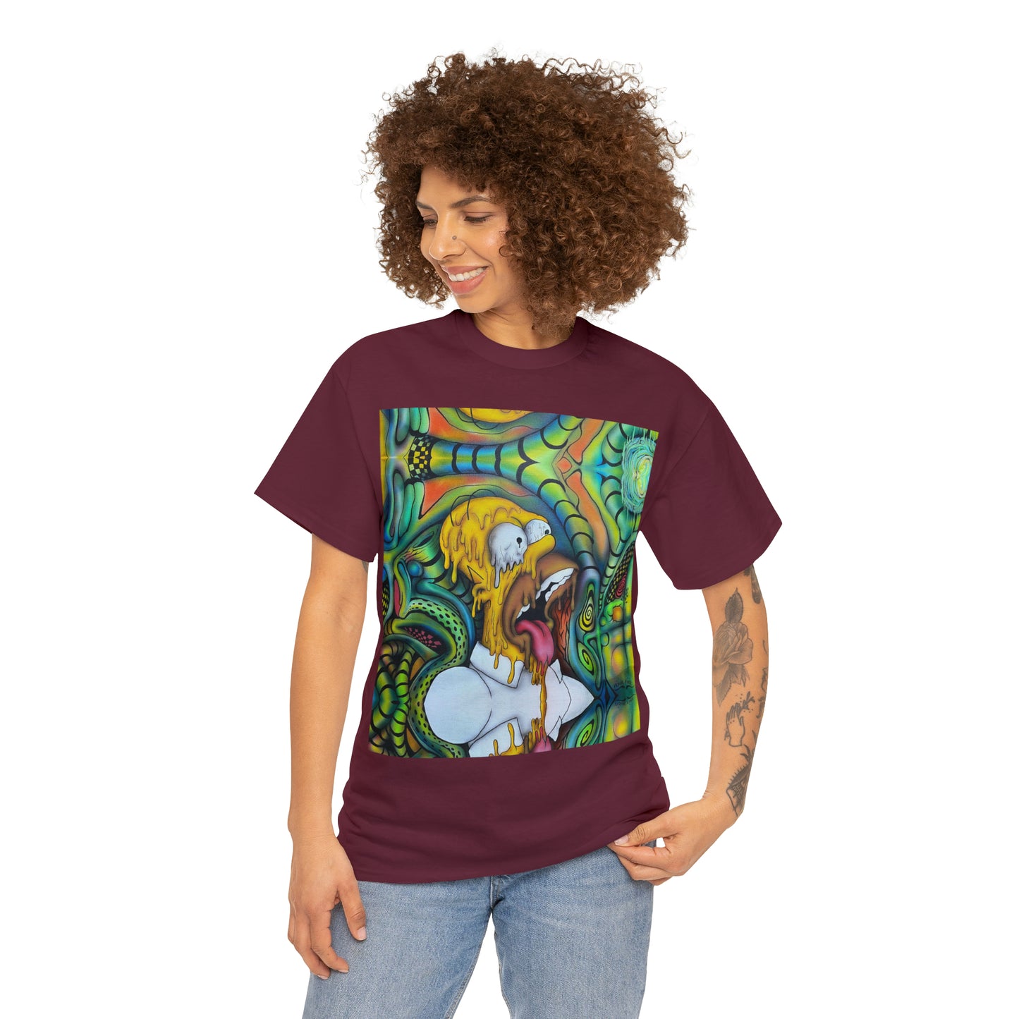 Visual Fiber Trippy Homer Tee