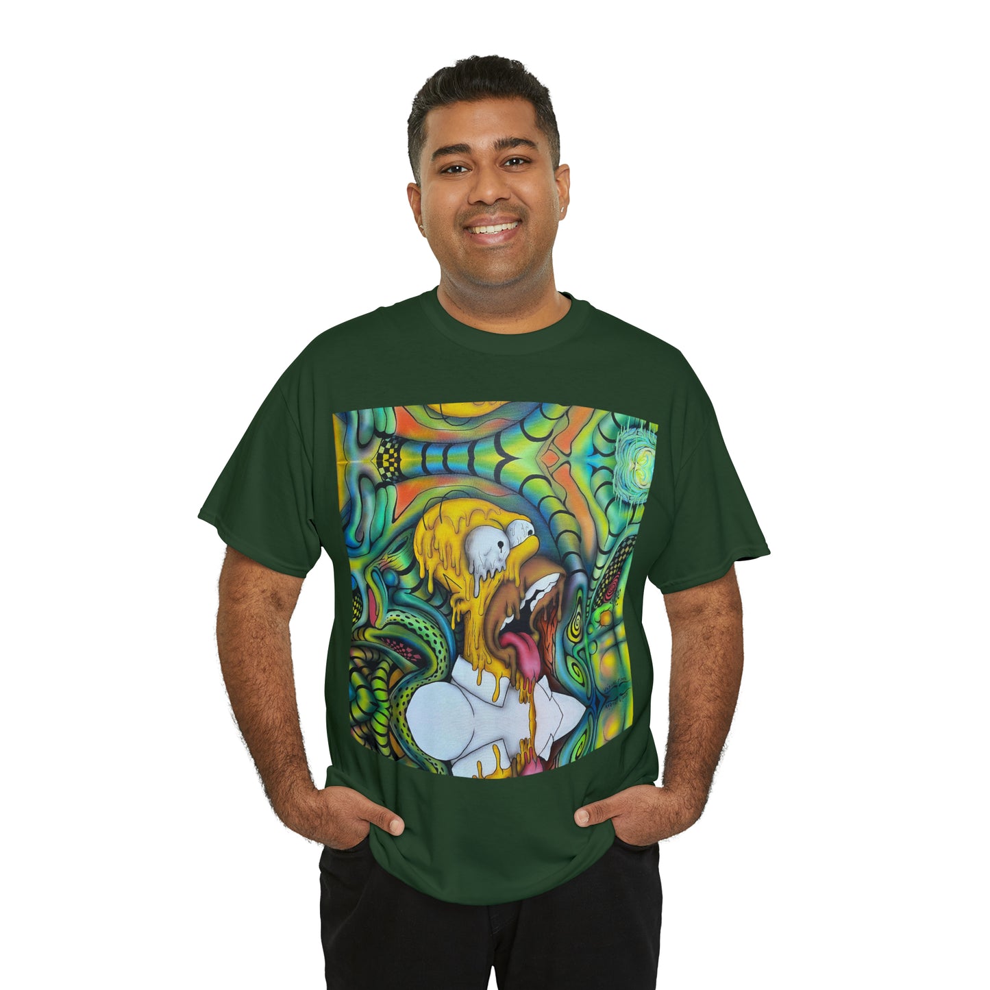Visual Fiber Trippy Homer Tee