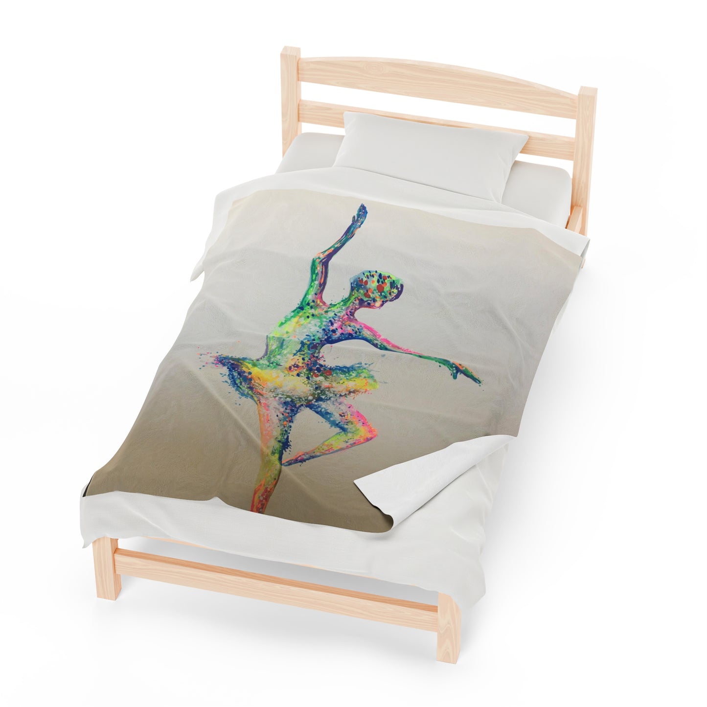 Visual Fiber Abstract Dancer Velveteen Plush Blanket