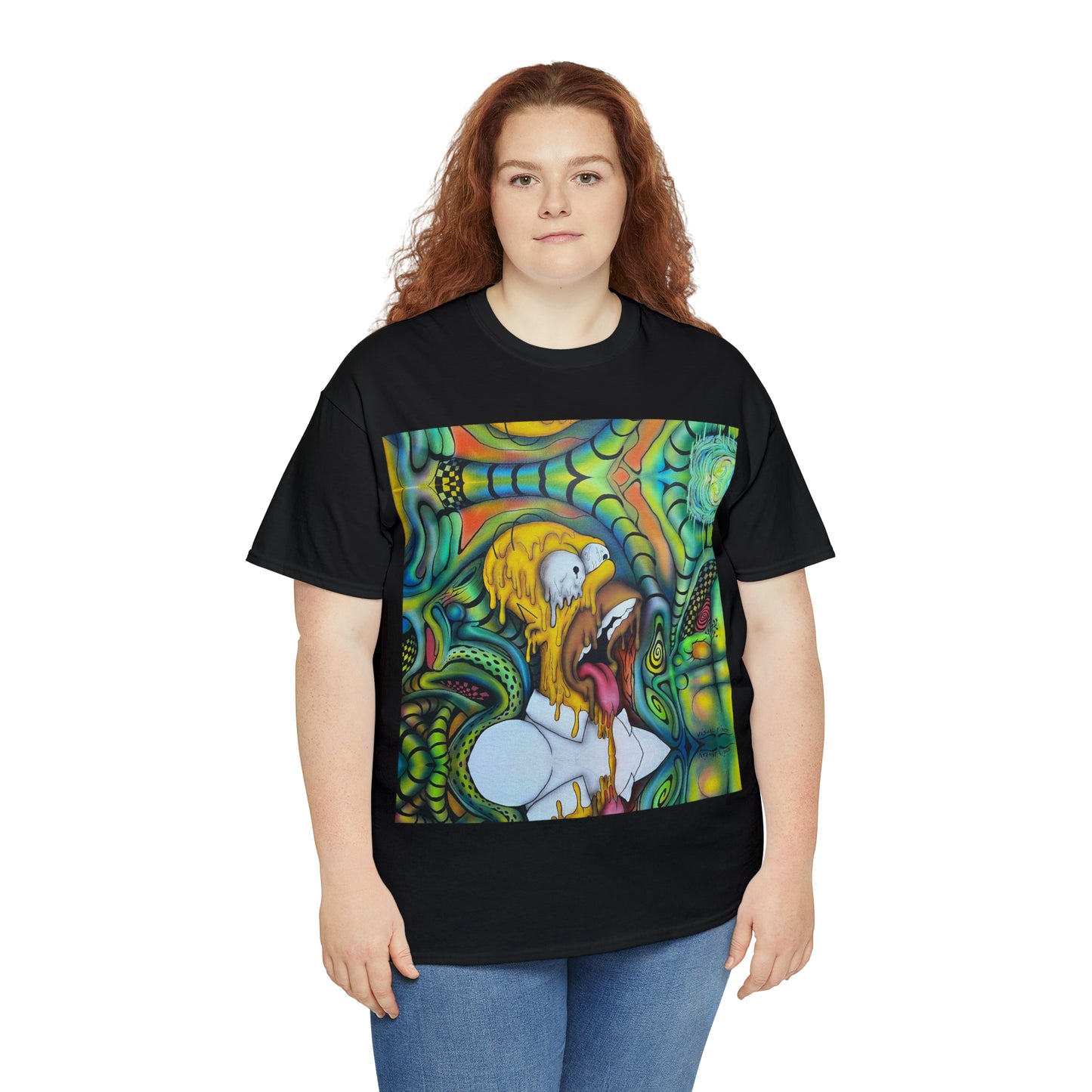Visual Fiber Trippy Homer Tee