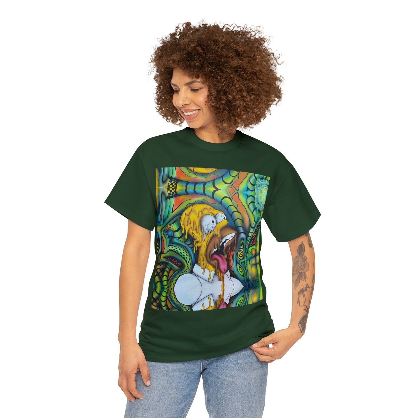 Visual Fiber Trippy Homer Tee