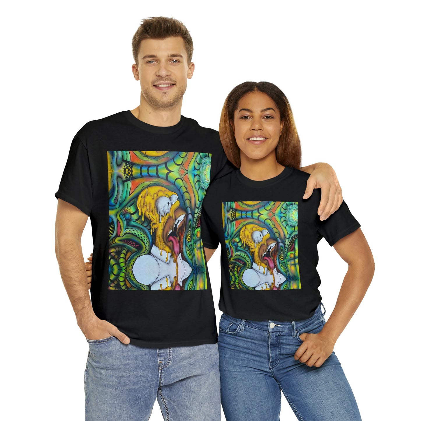 Visual Fiber Trippy Homer Tee