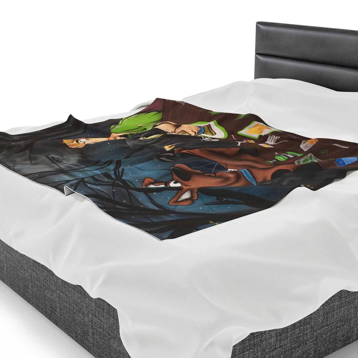 Visual Fiber Scooby and Shaggy Velveteen Plush Blanket
