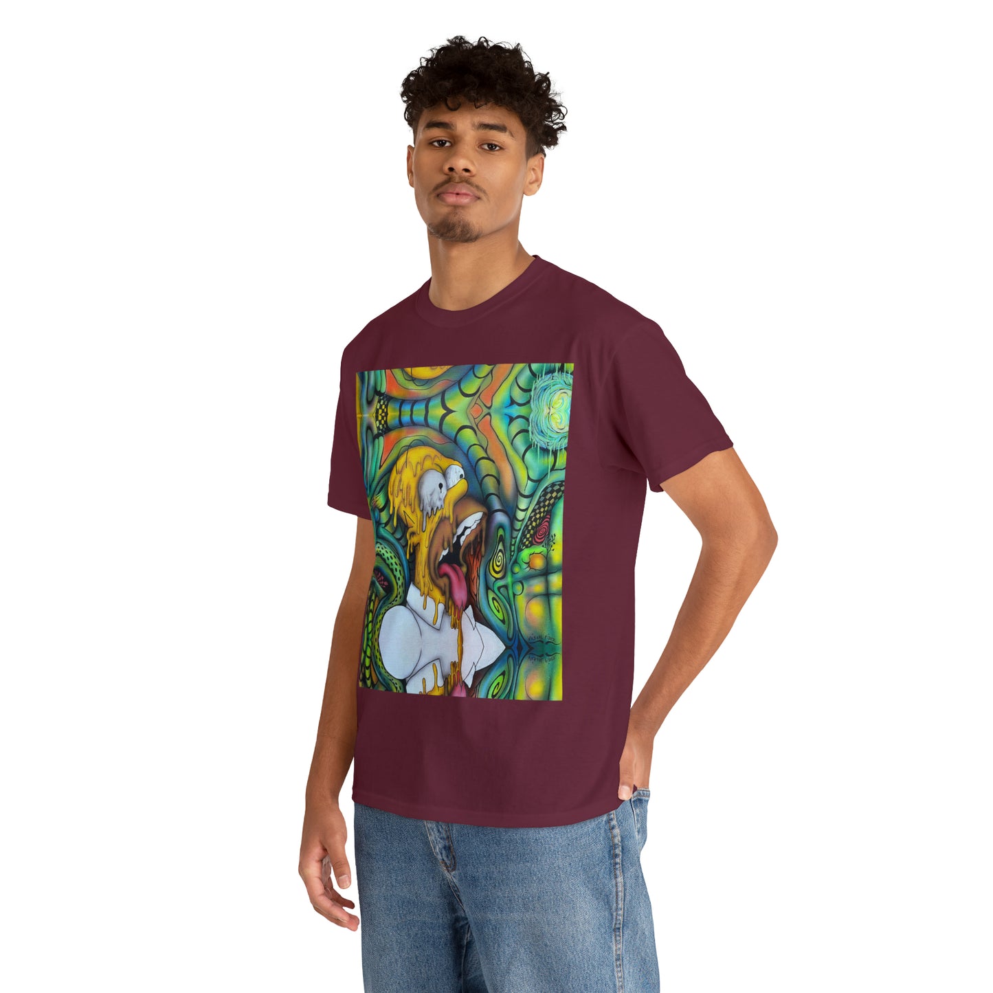 Visual Fiber Trippy Homer Tee