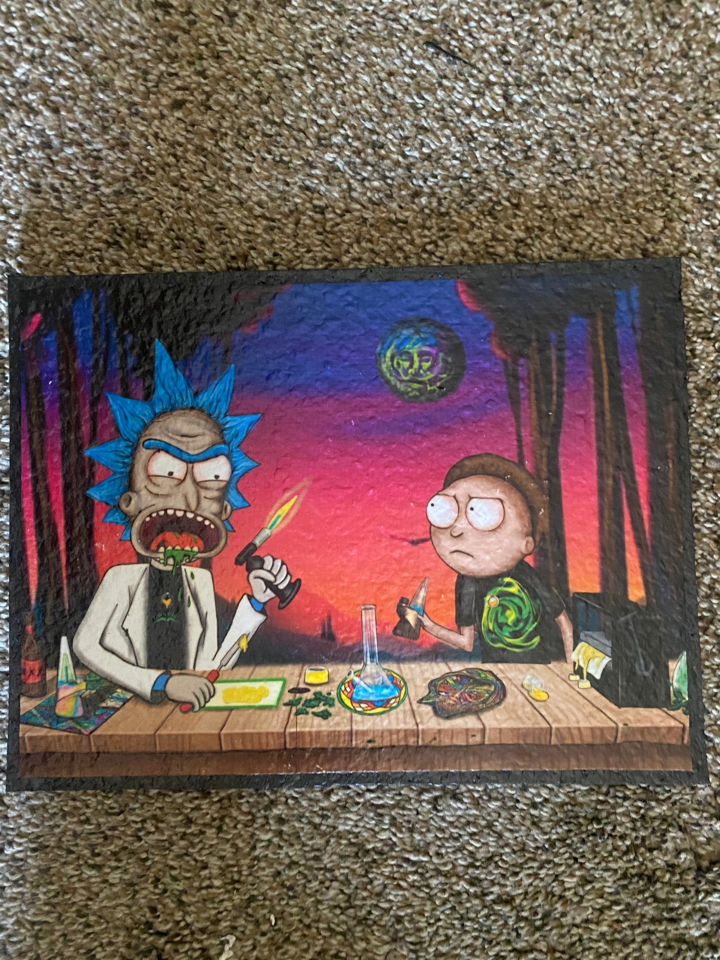 RicknMorty Puffco Sesh Mat