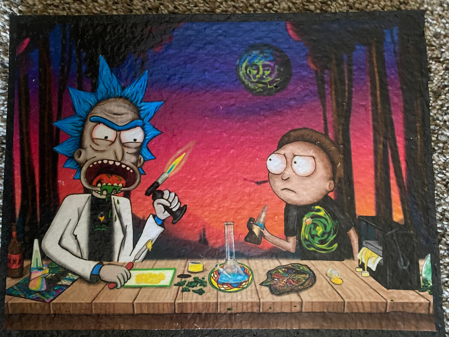 RicknMorty Puffco Sesh Mat