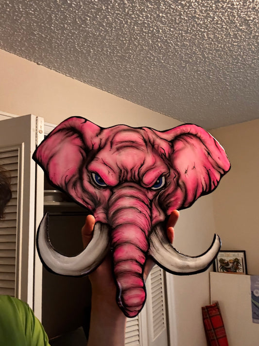 Elephant wood cutout
