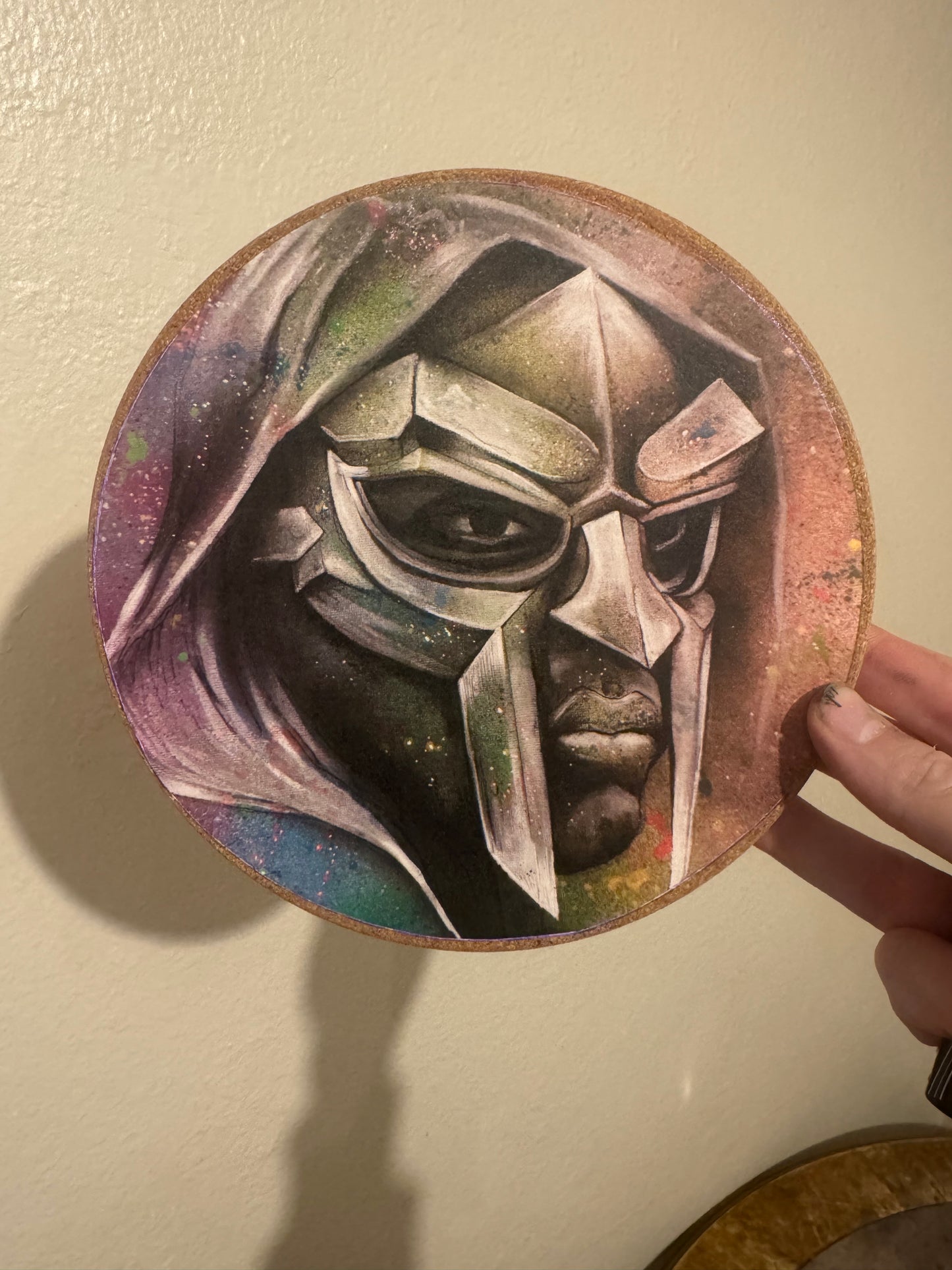 Glow mf doom cork mat