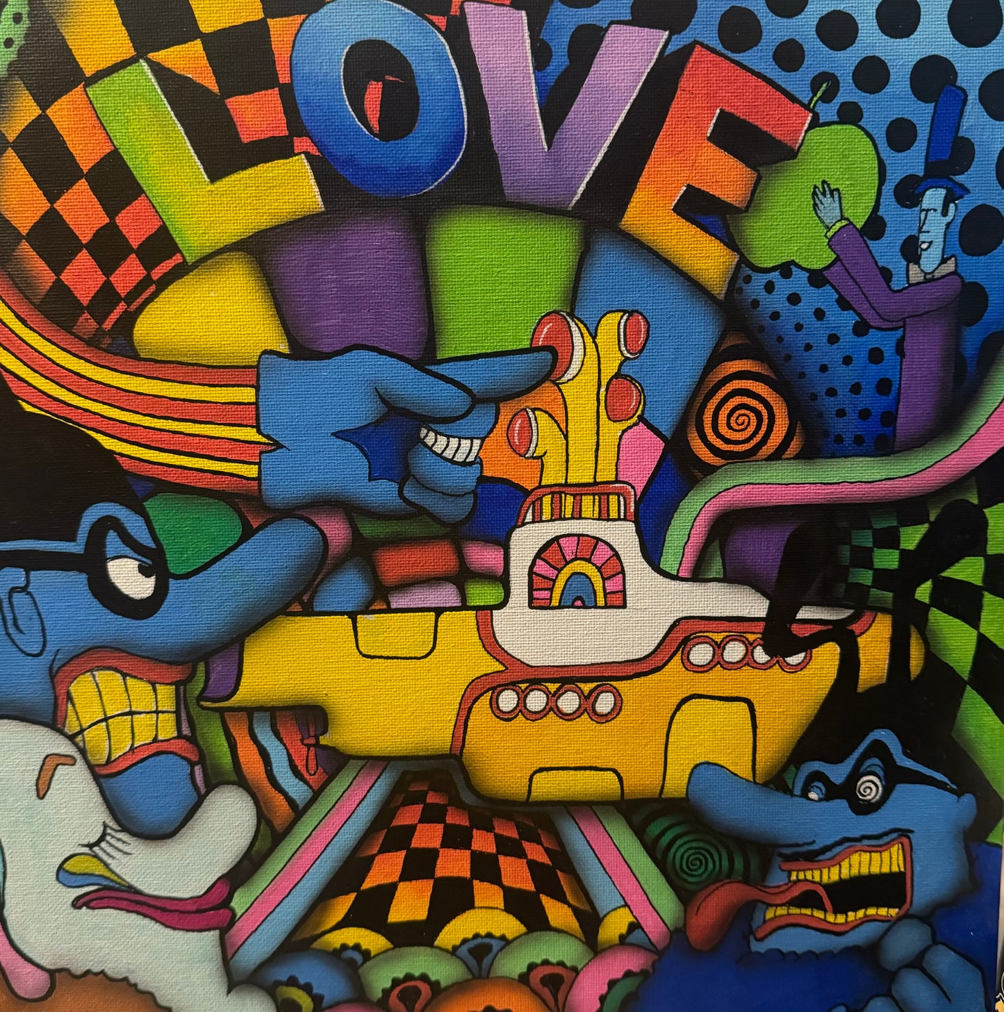 Yellow submarine canvas board