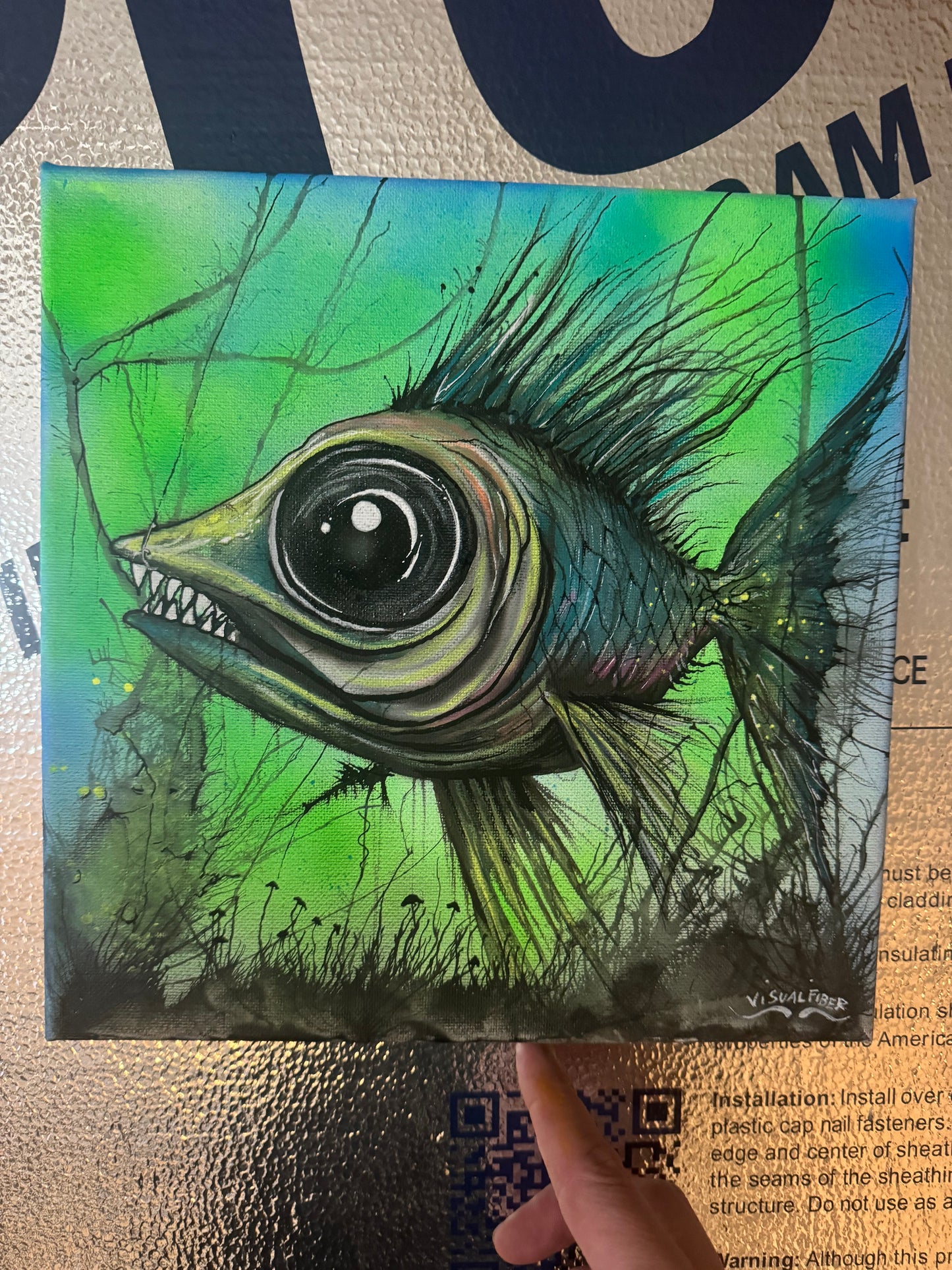 Fish canvas zombie