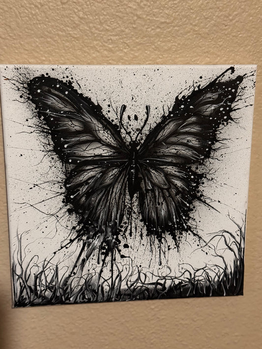 Ink splatter butterfly
