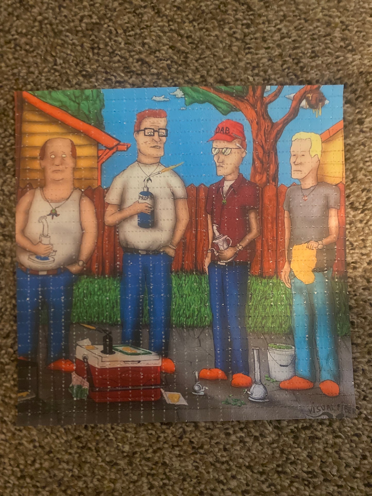 king of the hill sesh blotter art