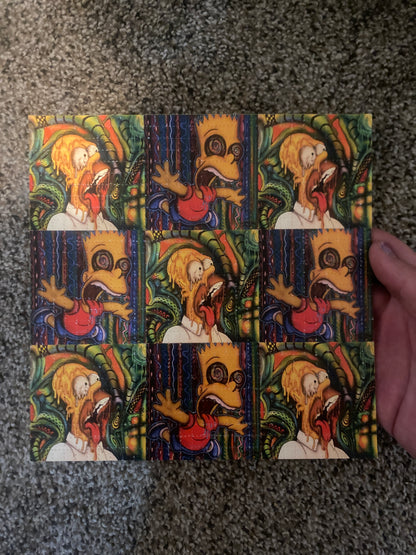 homer and bart blotter paper