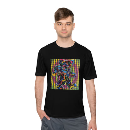 Visual Fiber Dancing Bear Blotter Unisex Moisture Wicking Tee