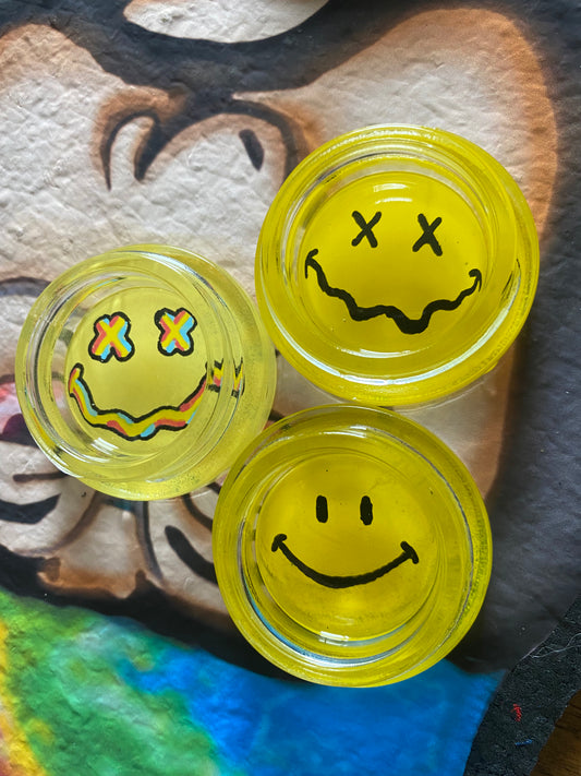 3 Smiley Jars