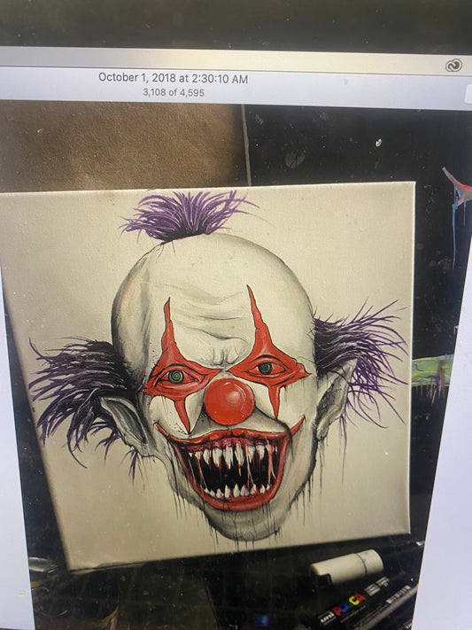 Creepy Clown Canvas
